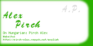 alex pirch business card